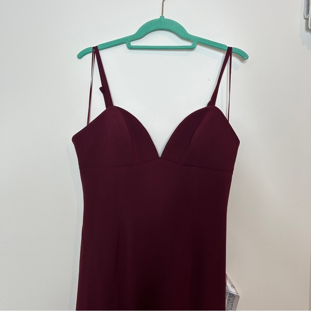 NEW Dress The Population Alejandra Evening Gown Burgundy Size Medium Dress - Picture 5 of 11